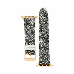 STEVEMADDEN Apple Watch® LOGO WATCH BAND BLACK/WHITE 42-44MM Accessories