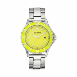 STEVEMADDEN CLEAR CASE STATEMENT WATCH YELLOW Accessories