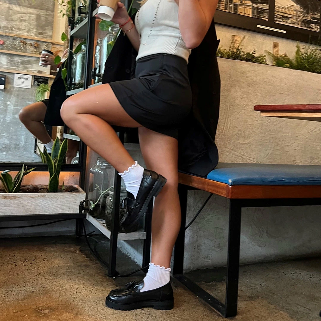 STEVEMADDEN MINKA BLACK LEATHER Women's Shoes