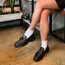 STEVEMADDEN MINKA BLACK LEATHER Women's Shoes