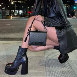 SteveMadden COBRA BLACK LEATHER