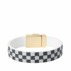 STEVEMADDEN TURN LOCK CUFF GREY Accessories