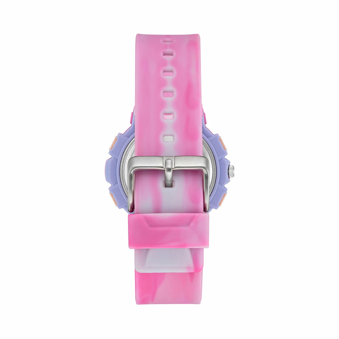 STEVEMADDEN OVERSIZED SPORT WATCH TIE DYE PINK