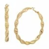 STEVEMADDEN SPIRAL LARGE HOOPS GOLD Accessories