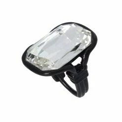 STEVEMADDEN STONE COCKTAIL RING BLACK