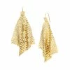STEVEMADDEN CHAINMAIL KITE EARRINGS GOLD Accessories