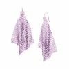 STEVEMADDEN CHAINMAIL KITE EARRINGS PINK