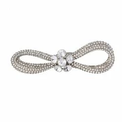 STEVEMADDEN TUBULAR BOW RING CRYSTAL