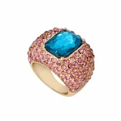 STEVEMADDEN Accessories PAVE STONE COCKTAIL RING PINK