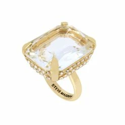 STEVEMADDEN MADDENWOOD COCKTAIL RING CRYSTAL