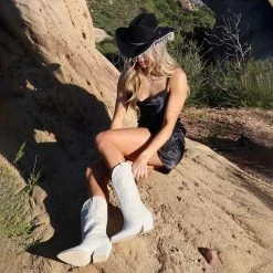 SteveMadden WEST WHITE LEATHER Women's Shoes