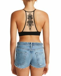 SteveMadden THE ELLA MESH BRALETTE BLACK