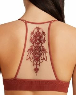 SteveMadden Women's Clothing THE ELLA MESH BRALETTE RUST