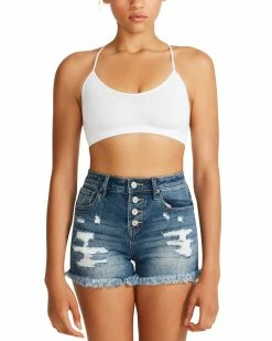 SteveMadden THE ELLA MESH BRALETTE WHITE
