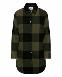 SteveMadden ELDRIDGE PLAID COAT SAGE