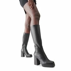 SteveMadden Women's Shoes ELISE BLACK LEATHER