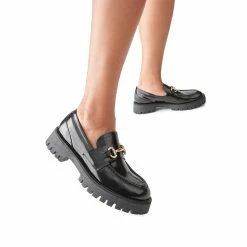 SteveMadden Women's Shoes LANDO BLACK LEATHER