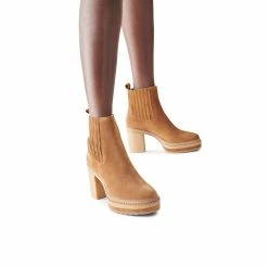 STEVEMADDEN Women's Shoes LENNY CHESTNUT SUEDE