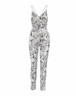 STEVEMADDEN ALYSSA CATSUIT BLACK/WHITE