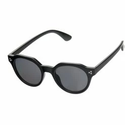SteveMadden SCHOOLBOY ROUND SUNGLASSES BLACK