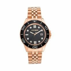 STEVEMADDEN CLASSIC STATEMENT WATCH BLACK