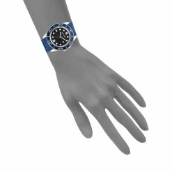 STEVEMADDEN RUBBERIZED ENAMEL CASE WATCH BLUE Accessories