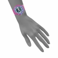 STEVEMADDEN OVERSIZED SPORT WATCH TIE DYE PINK