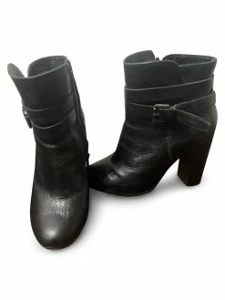 Recurate LEATHER BUCKLE BOOTIE IN BLACK - SM REBOOTED