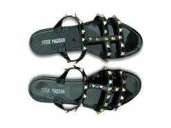 Recurate STEER STUDDED SANDALS IN BLACK - SM REBOOTED