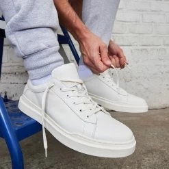 STEVEMADDEN TILTON WHITE LEATHER