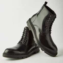 STEVEMADDEN JESSEE BLACK LEATHER Men's