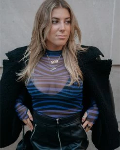 STEVEMADDEN Women's Clothing ELIZA TOP BLUE