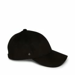 STEVEMADDEN Accessories FAUX SUEDE BASEBALL CAP BLACK