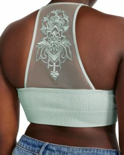 SteveMadden Women's Clothing THE ELLA MESH BRALETTE SAGE +