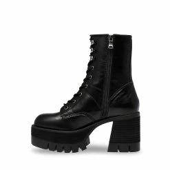 STEVEMADDEN TREVOR BLACK LEATHER