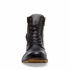 SteveMadden SIDETRACK BLACK LEATHER Men's