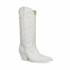 SteveMadden WEST WHITE LEATHER Women's Shoes