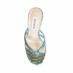 SteveMadden Women's Shoes UNREAL TURQUOISE SNAKE