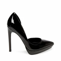 SteveMadden Women's Shoes VIXEN BLACK PATENT