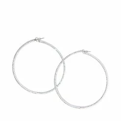 STEVEMADDEN Accessories HOOPCRYS SILVER