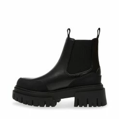 STEVEMADDEN NICKI BLACK LEATHER Women's Shoes