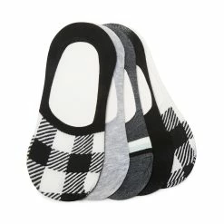 STEVEMADDEN Accessories CHECKED FOOTIE BLACK WHITE