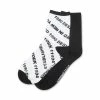 STEVEMADDEN VERBIAGE CREW SOCK BLACK WHITE