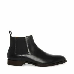 STEVEMADDEN AGATE BLACK LEATHER Men's