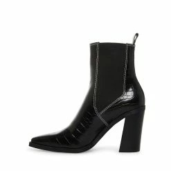 STEVEMADDEN Women's Shoes AKORI BLACK CROCODILE