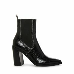 STEVEMADDEN Women's Shoes AKORI BLACK CROCODILE