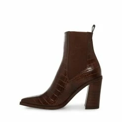 STEVEMADDEN AKORI BROWN CROCODILE Women's Shoes