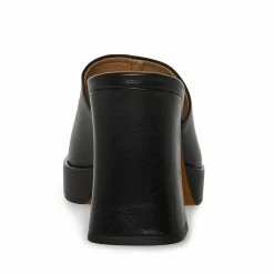 STEVEMADDEN Women's Shoes ALEX BLACK LEATHER