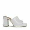 STEVEMADDEN Women's Shoes ALEX WHITE LEATHER