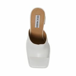 STEVEMADDEN Women's Shoes ALEX WHITE LEATHER